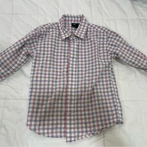 Nautica Kids Plaid Button Down Shirt - Red, Blue, White